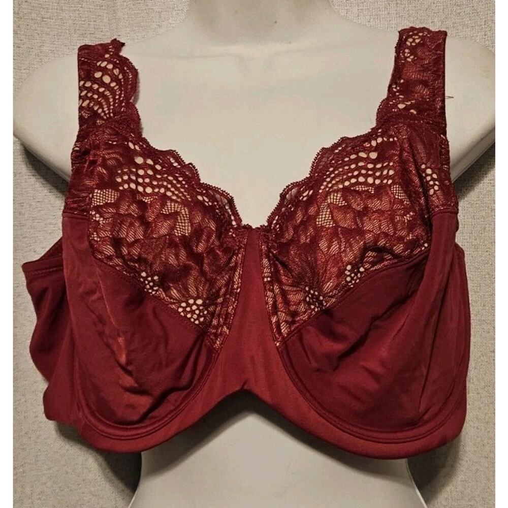 NEW $42 Modern Movement UW Full Support Microfiber Y72BM053L Rumba Red Bra 36H